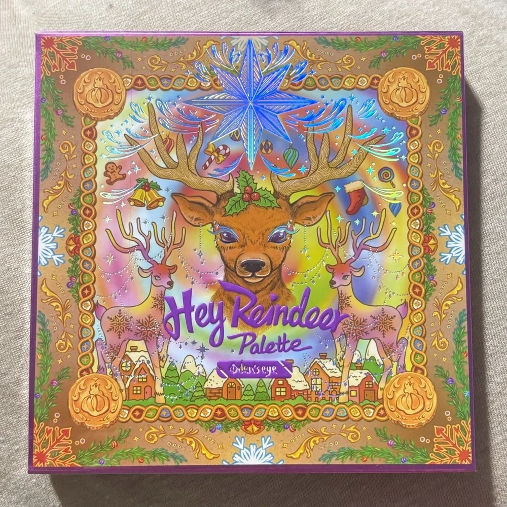 Oden’s Eye Hey Reindeer Palette Eyeshadow 16 Colors NEW In Box